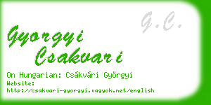 gyorgyi csakvari business card